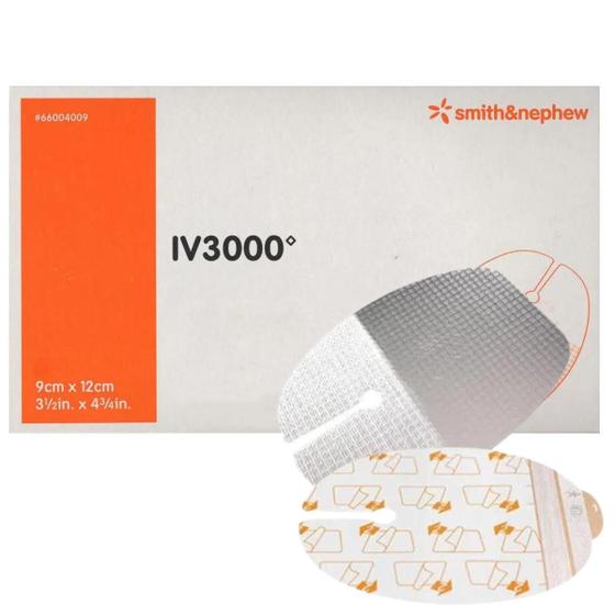 Curativo Opsite IV 3000 09cm x 12cm Fenestrado 66004009 5 Un Smith e Nephew Imagem de Curativo Opsite IV 3000 09cm x 12cm Fenestrado 66004009 5 Un Smith e Nephew