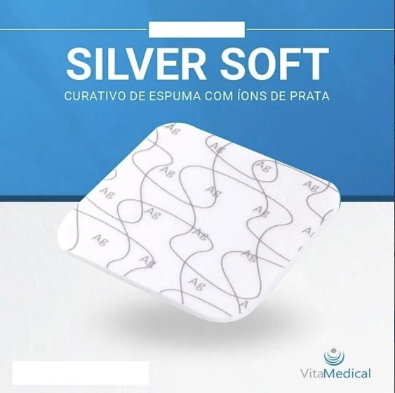 Imagem de Curativo Silversoft Espuma Não Aderente Com Prata 10x10 - 1x