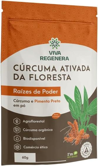 Imagem de Cúrcuma Ativada Da Floresta com Pimenta 60g Viva Regenera
