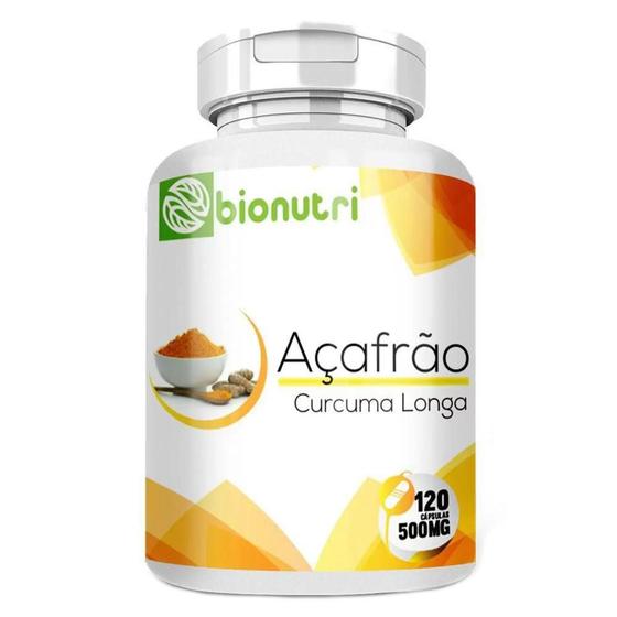 Curcuma Longa Açafrão Da Terra 100% Puro 120 Caps 500 mg - Bionutri Menor preço em Curcuma Longa Açafrão Da Terra 100% Puro 120 Caps 500 mg - Bionutri