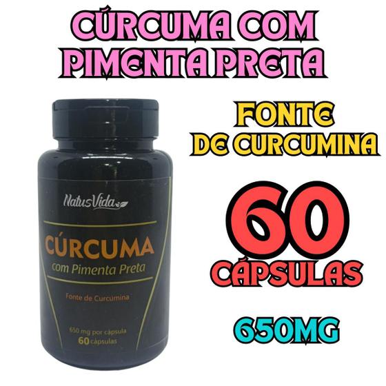 Imagem de Cúrcuma+Pimenta Preta Bem estar e Vitalidade 60Caps