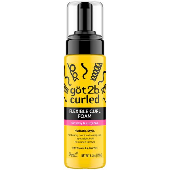 Imagem de Curl Foam got2b Curled Flexible 200mL para cachos do tipo 2-3