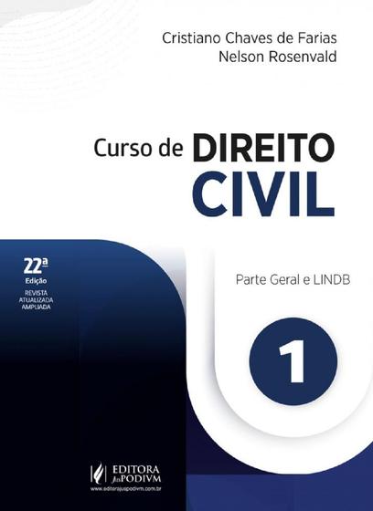 Imagem de Curso De Direito Civil V 1 - Parte Geral E Lindb - 22ª Ediçao 2024 Juspodivm