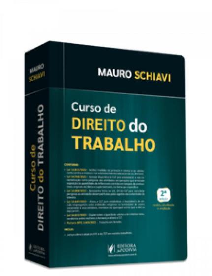 Imagem de Curso De Direito Do Trabalho (2024) - JUSPODIVM EDITORA