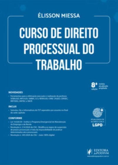 Imagem de Curso de Direito Processual do Trabalho - Juspodivm