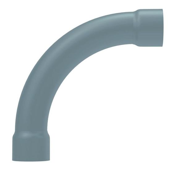 Imagem de Curva pvc cinza com bolsa 90g. 1/2" sem rosca inpol