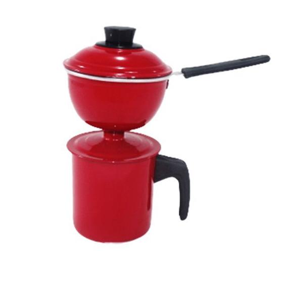 Imagem de Cuscuzeira 500 ml Individual Vermelha maçãSTORE