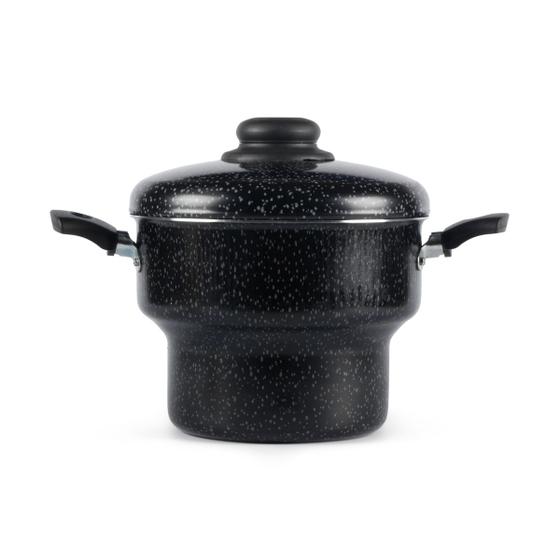Cuscuzeira Antiaderente 16cm Preto Nacional - Alumínio Nacional
