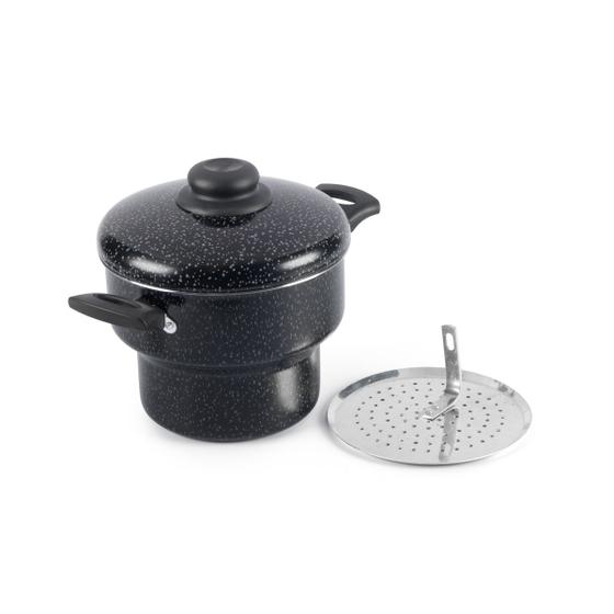 Cuscuzeira Antiaderente 16cm Preto Nacional - Alumínio Nacional