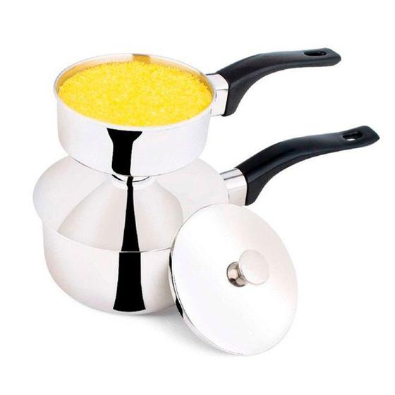 Cuscuzeira individual em inox com 3 peças panela para cuscuz luxo hercules - Western Menor preço em Cuscuzeira individual em inox com 3 peças panela para cuscuz luxo hercules - Western