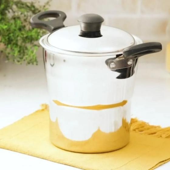 Cuscuzeira Inox 2,4 litros 16cm Grossa e Resistente PA110 - Hercules Menor preço em Cuscuzeira Inox 2,4 litros 16cm Grossa e Resistente PA110 - Hercules