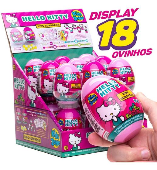 Imagem de Cx 18x Ovinho Supresa 2d Hello Kitty C/bala Pulseria Adeviso