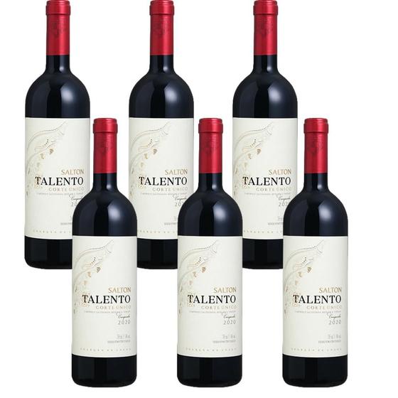 Imagem de Cx 6 vinho salton talento tinto seco 750 ml