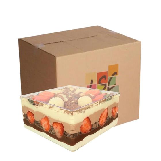 Imagem de Cx c/08 un caixa acrílica cake box 2l transparente lsc toys