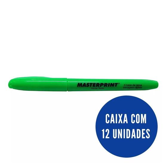 Imagem de CX Marca texto verde c/12 Masterprint