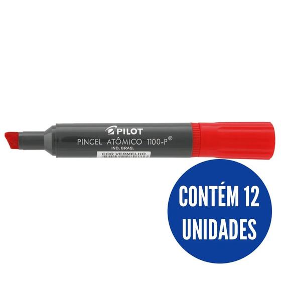 Imagem de CX Pincel atômico recarregável vermelho 1100-P c/12 Pilot