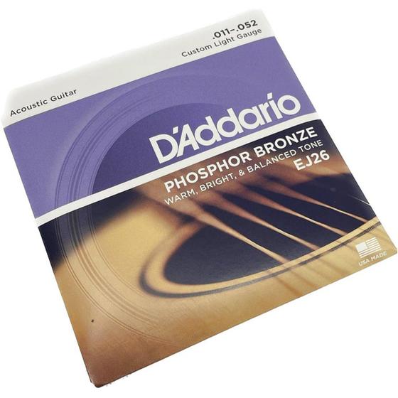 Imagem de D'Addario Encordoamento 011 Para Violão EJ26 Phosphor Bronze