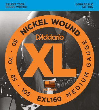 Imagem de D'Addario Encordoamento p/ Baixo 4 cordas 050 Medium Nickel EXL160