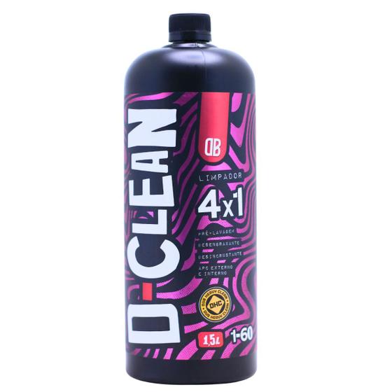Imagem de D-clean limpador 4x1 pré-lavagem desengraxante desincrustante apc ext e int 1,5l