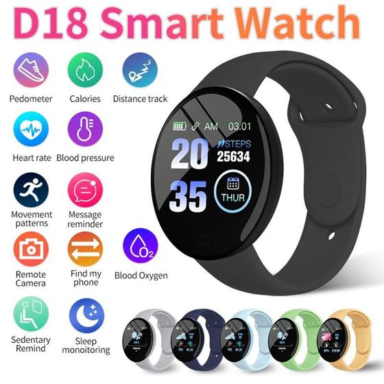 D18 Smart Bracelet Monitorização da Pressão Arterial Medidor de