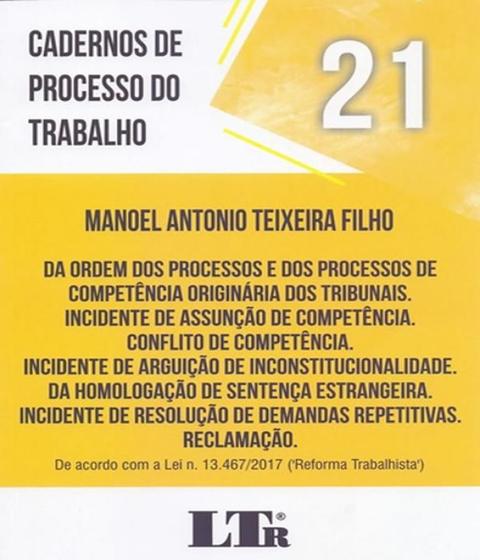 Imagem de Da Ordem dos Processos e dos Processos de Competência Originária dos Tribunais - LTR