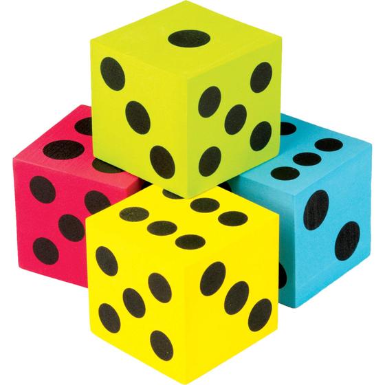 Imagem de Dados de Madeira Jumbo - Pacote com 4 Cores - Teacher Created Resources