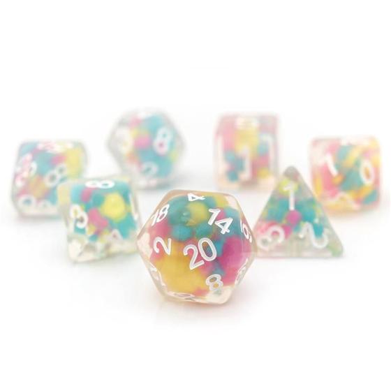 Imagem de Dados Sirius Glowworm - 7 Dados com Brilho no Escuro
