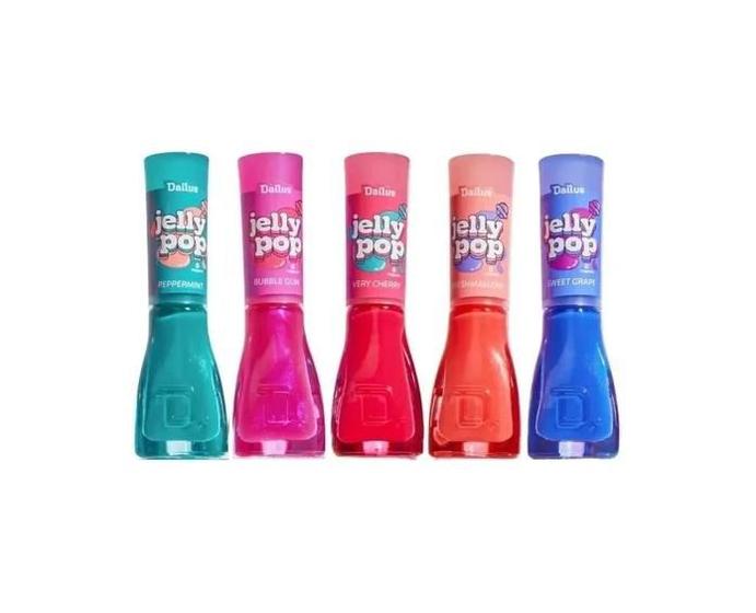 Dailus Kit C/05 Esmaltes Coleção Jelly Pop Efeito Gelatina Menor preço em Dailus Kit C/05 Esmaltes Coleção Jelly Pop Efeito Gelatina