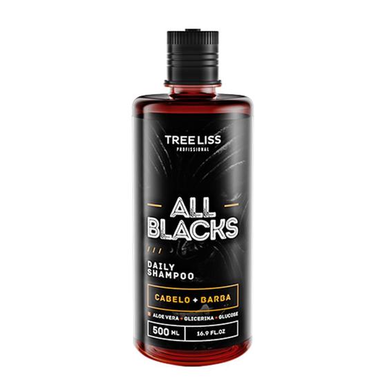 Daily Shampoo Cabelo E Barba Uso Diário 500ml All Blacks Tree Liss 