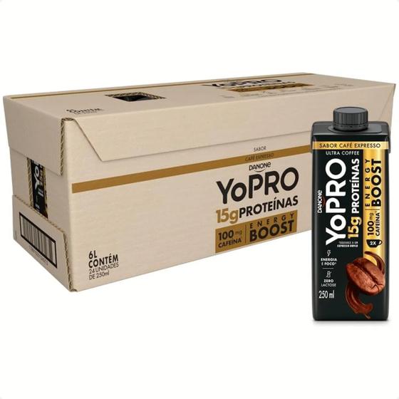 Danone YoPRO Café Expresso 15G Proteínas 250ml - 24 Unidades