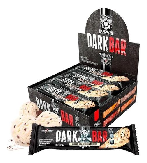 Imagem de Dark bar flocos com chocolate chips - cx 8 un 90g - darkness