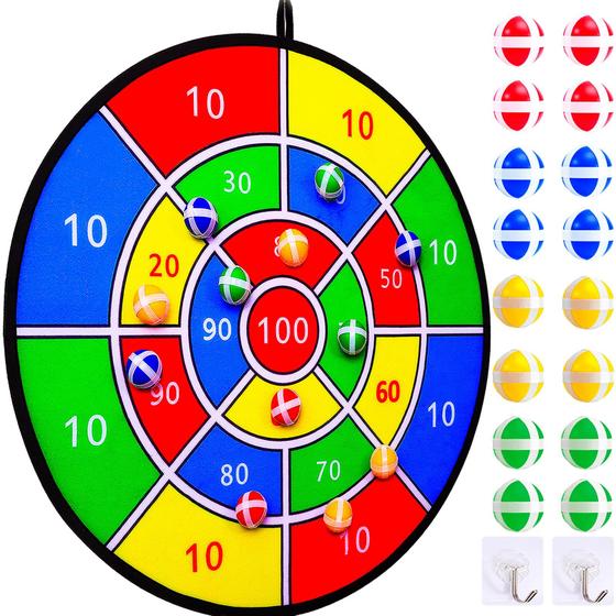 Imagem de Dart Board Diomelu de 28 cm de diâmetro para crianças com 16 bolas adesivas