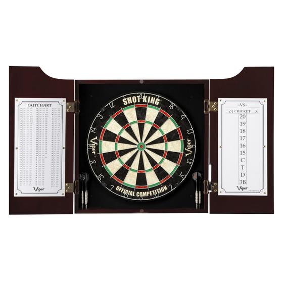 Imagem de Dart Center Viper Hudson Classic Wood com dardos em mogno