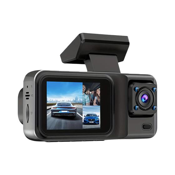 Dash Cam 1080p 3 Canais com Câmera Traseira - DVR para Veículo Menor preço em Dash Cam 1080p 3 Canais com Câmera Traseira - DVR para Veículo