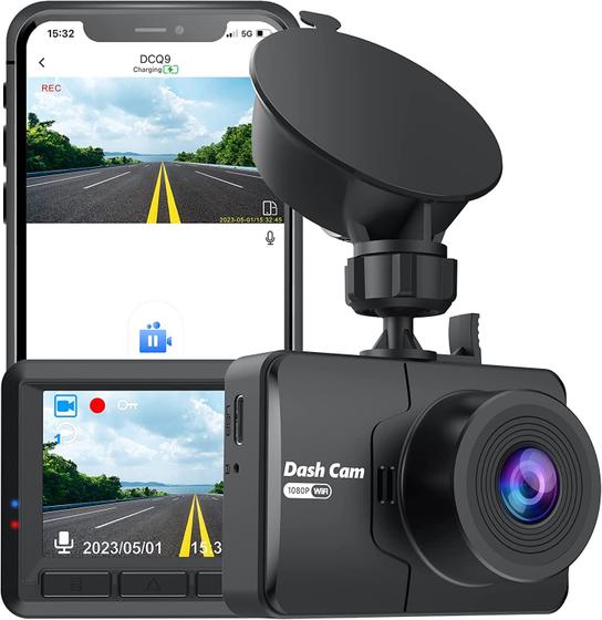 Imagem de Dash Cam Aronde FHD 1080P Mini para carros, tela WiFi de 2,45"