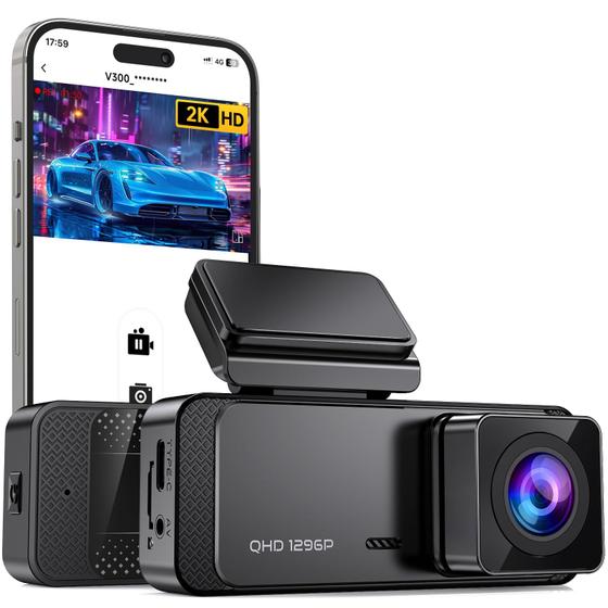 Imagem de Dash Cam Veement V300 1296P WiFi - Visão Noturna