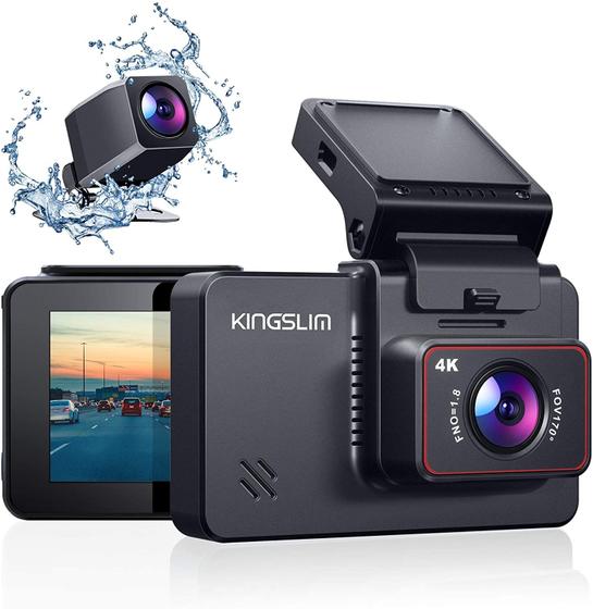 Imagem de Dash Cam Wi-Fi Dual 4K com GPS & Traseira 1080P  Sensor Sony Starvis  Suporte 256GB