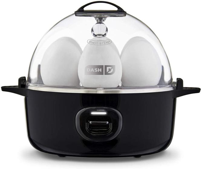 Imagem de DASH Express Electric Egg Cooker 7 Capacidade para Cozido Duro, Cozido, Mexido ou Omeletes, com recurso de desligamento automático, 360 Watts, Preto