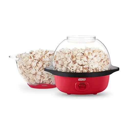 Imagem de DASH SmartStore Stirring Popcorn Maker, 3QT Hot Oil Electric Popcorn Machine com Tigela Transparente, 12 Copos - Vermelho