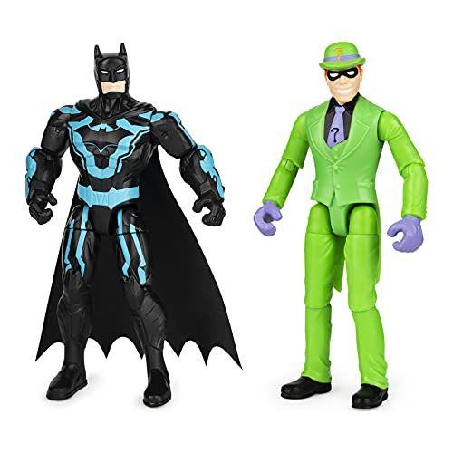 Imagem de DC Comics Batman 4 polegadas Batman e The Riddler Action Figures com 6 acessórios misteriosos, para crianças de 3 anos ou mais