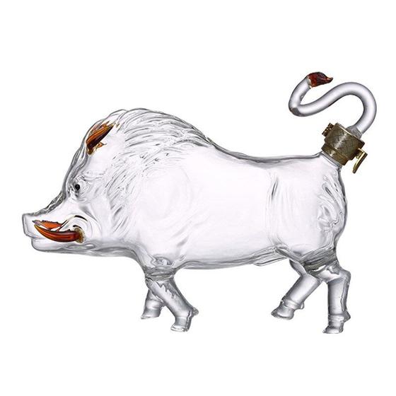 Imagem de Decantador de uísque Wokex Novelty Wild Boar Shaped Glass 1L