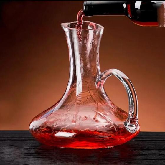 Imagem de Decanter Vinho 1,5L Vidro Com Alça Design Moderno