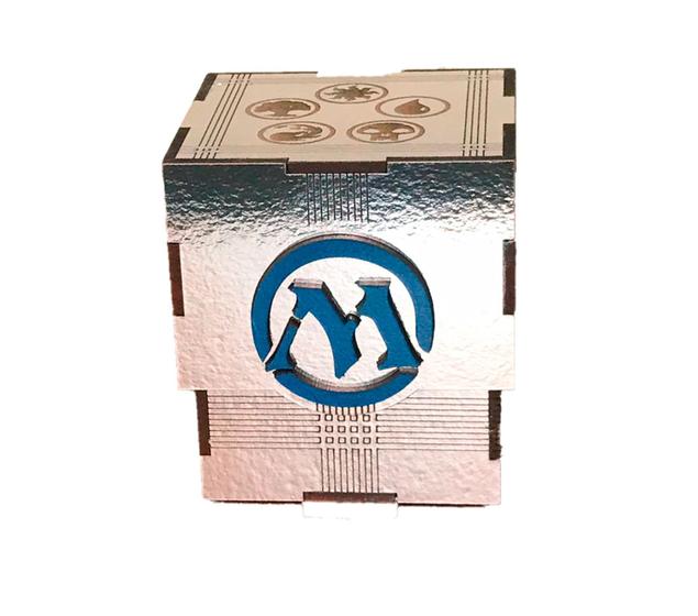 Imagem de Deck Box Card Game Magic The Gathering Commander Protector- Prata espelhado