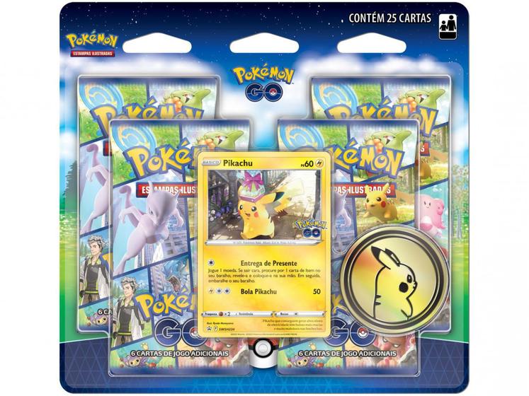 Imagem de Deck de Cartas Pokémon Estampas Ilustradas - Blister Quadruplo Copag 25 Cartas