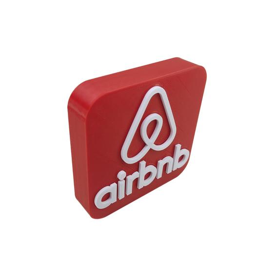 Imagem de Decoração 3d Ícone Airbnb Turismo 10x10x2cm