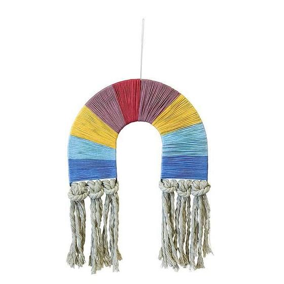 Imagem de Decoração Arco Iris Com Fios Coloridos Com Branco