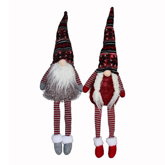 Imagem de Decoração Boneco Gnomo De Pelúcia Natal Gorro E Barba