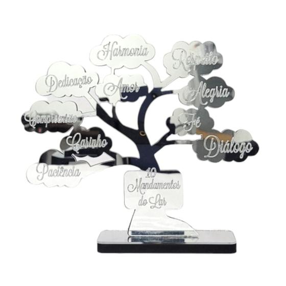 Imagem de Decoração com Base - MDF + Acrílico Espelhado - Enfeite para Rack