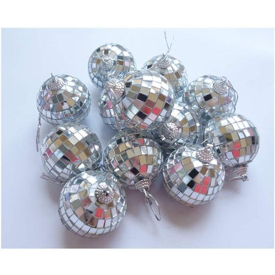 Imagem de Decoração de Bola de Discoteca HAMIYELL (12 Unidades) - 5cm com Corda