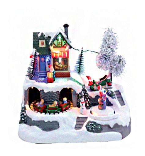 Imagem de Decoração de Casa de Campo Natalina com Movimento - 17 Centímetros - Cromus Natal - 1 unidade - Rizzo